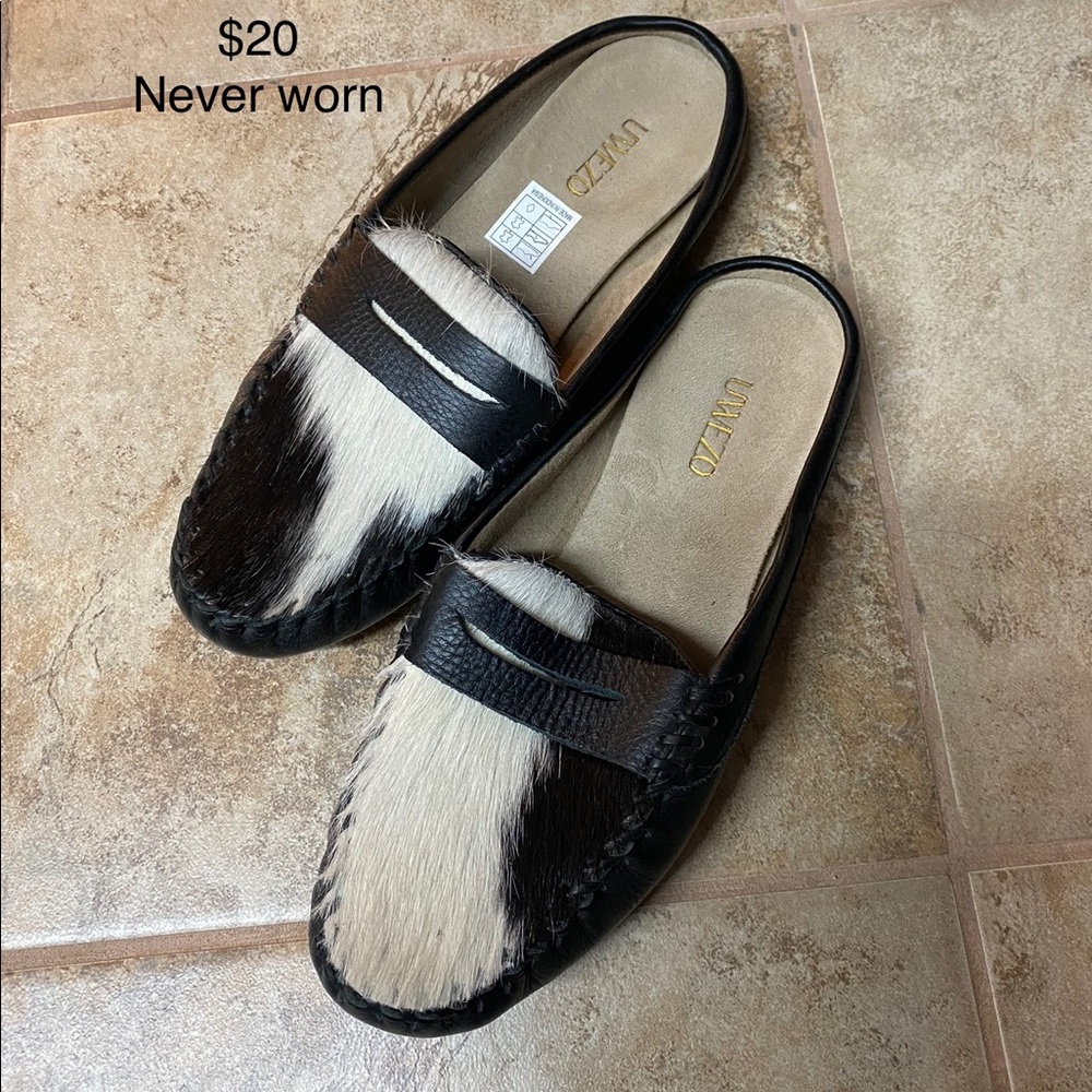 Cowhide loafers